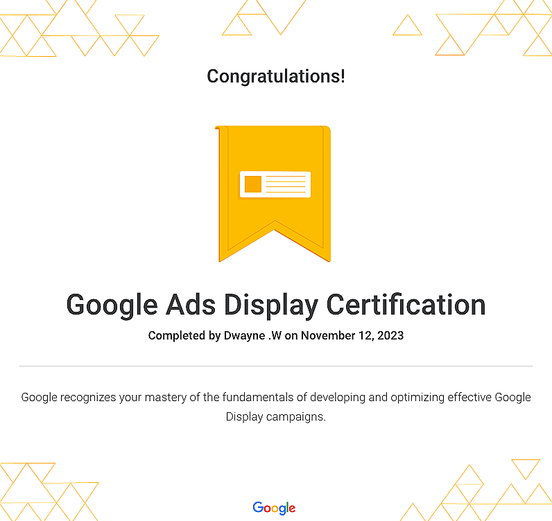 Google Ads Display Certification